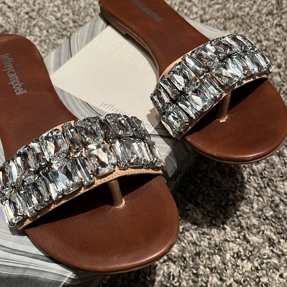 Women’s Jeffrey Campbell Crystal Sandals size 6 in box - Picture 2 of 5